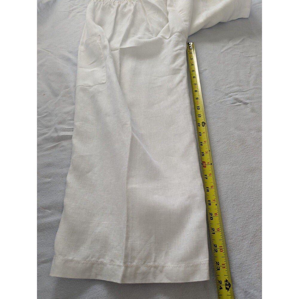 Hot Cotton Lagenlook Outfit Tunic Top & Pants White Set 3/4 Sleeve Size XL - Picture 11 of 11